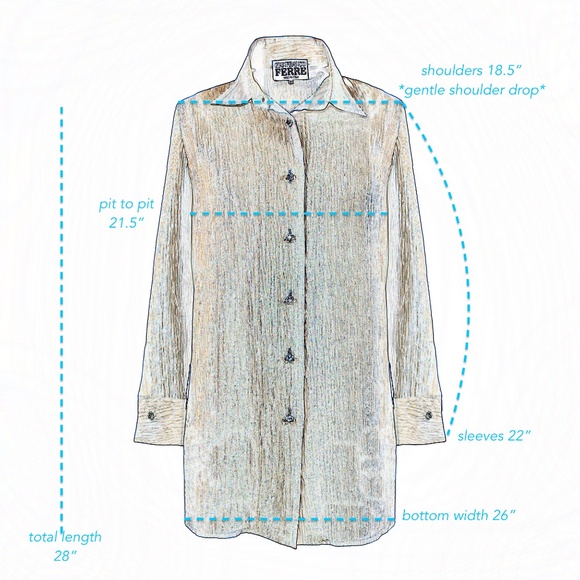 GIANFRANCO FERRÉ Silk Blend Plissé Blouse IT 40 - Picture 14 of 14